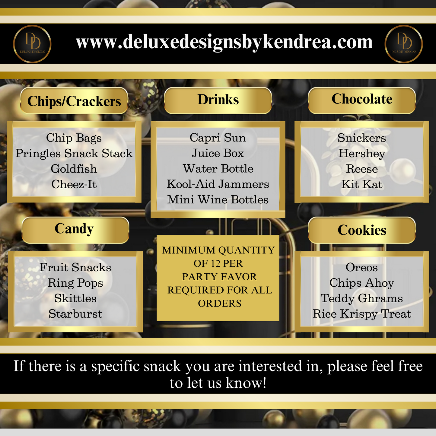 Custom Party Favors {UNFILLED}