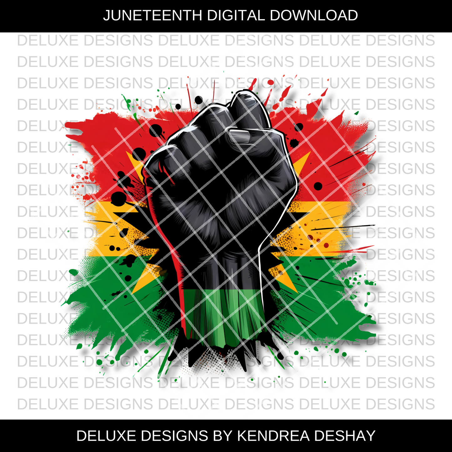 Juneteenth Black Fist Art-Digital Download